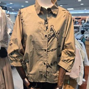 페이지플린 DP01 7부컷그래픽블라우스셔츠 F5ABL512A