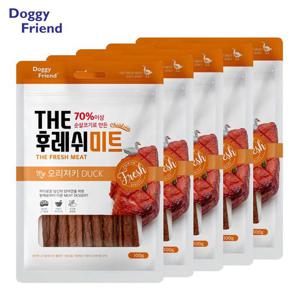 THE 후레쉬미트 오리 100g x5 반려견저키 강아지간식 강아지육포 강아지저키 훈련용간식