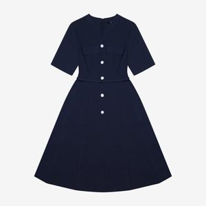 [씨]크링클 셔츠 벨티드 원피스 - SKOAD2521