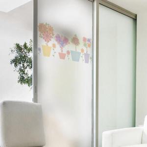 아트박스/꾸밈 cg145_m-무점착유리시트_꽃이핀화분_유리문시트지