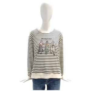 [페이지플린]라운드넥 프린트 스트라이프 티셔츠 F5CTS501