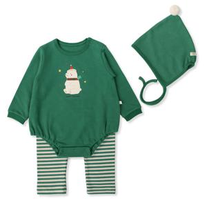 [오가닉맘]그린메리긴소바디수트모자SET - MIWLQS01