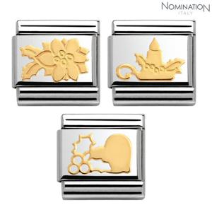 노미네이션 컴포저블 클래식 크리스마스 18K 골드 링크 030130 여자팔찌 남자팔찌