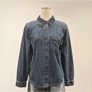 [비지트인뉴욕]긴팔 데님 슬림 셔츠 VC3LS15