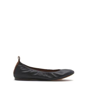 랑방 여성 블랙 가죽 발레리나 FWBAMB02_NAPAP2410