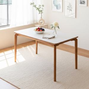 보루네오 아이브 원목 세라믹 4인용 테이블 (의자미포함)