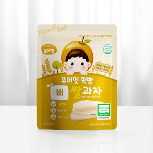 퓨어잇 떡뻥 유기농 배 쌀과자 아이 간식