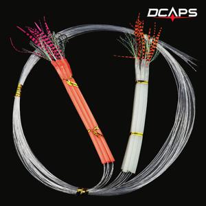 15cm 장축광튜브 틴셀 스커트 갈치바늘 12본 갈치채비 낚시용품