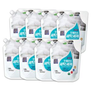 인블리스 일반드럼 겸용 베이킹소다 세탁세제 블루 1.8L (리필) x8개