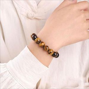 [라일리쥬얼리] Rly 호안석팔찌 재물운 핸드메이드 행운팔찌 고무밴딩