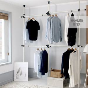 함마톤 기둥식 행거 25파이 4단 스틸파이프 최대280mm