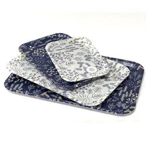 플라워 쟁반 직사각 가정 과일 쟁반 트레이 화이트 소