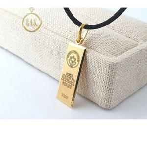 [가앤] 24k순금 슬림 골드바 목걸이 메달 펜던트 3.75g