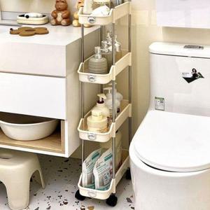 틈새선반 이동식트롤리 세탁실 수납 정리 슬림선반 3단 (WFK5YMR)