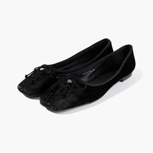 마리떼 여성 BALLET 리본 벨벳 플랫 슈즈 A30 MFG45FFW108 BLK LGY
