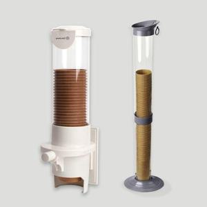 비닐롤 자석 종이컵 디스펜서와 투명종이컵수거통 세트 일회용비닐봉투 HWC86932