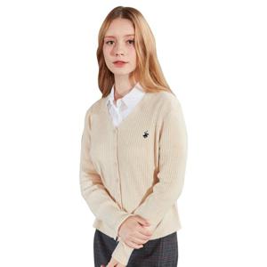 [비버리힐스폴로클럽]여성 베이직 골지 니트 가디건 TK291