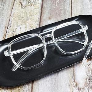 패션안경테 사각 알없는 여성 뿔테 안경테 투명