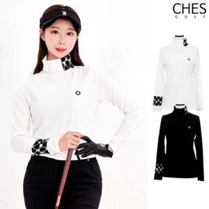 [체스]로이스 여성골프 기모 반목티셔츠