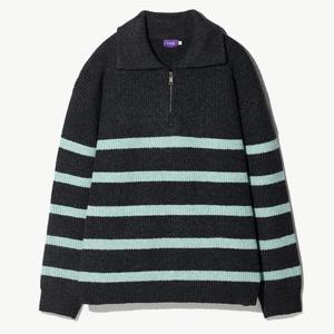 STCO 세이브존04 반집업 스트라이프 니트  1KT24464S