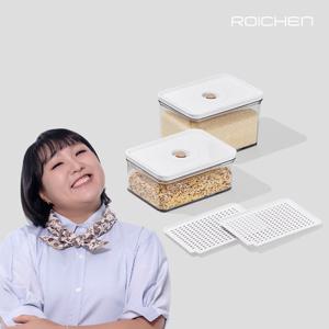 [아이바큠] 자이언트 4종(3200ml, 5100ml, 제올트레이x2개) 진공용기 세트