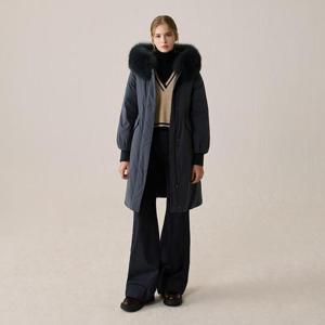 [정가 499,000원][유로컬렉션]사가폭스퍼 레빗 풀스킨 구스다운 롱코트