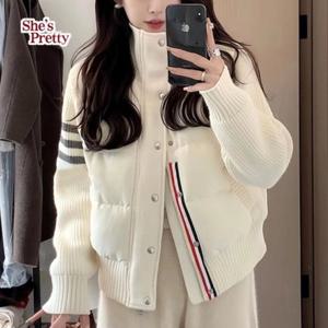 [쉬즈프리티] 지담니트패딩점퍼 L까지_여성패딩코트