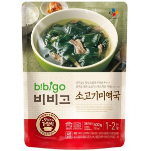 비비고 소고기 미역국 500g x 6팩