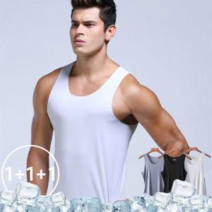 [굿스맨]라운드&브이넥 1+1+1 남성 아이스 쿨링 냉감 나시 빅사이즈 쿨티셔츠 3컬러 95부터 115까지