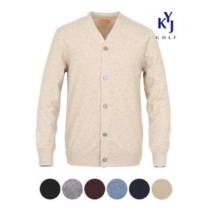 [김영주골프]가을겨울 베이직 소프트 브이넥 스웨터 니트 남성 골프 가디건 DPFMCA31