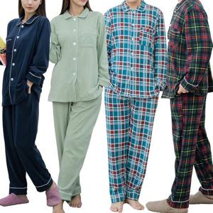 라팜 피치 기모 겨울 커플 잠옷세트 여성 남자 홈웨어