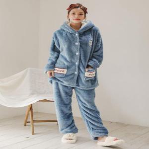 [글램공감]인조밍크 파워 투피스 여성수면잠옷세트