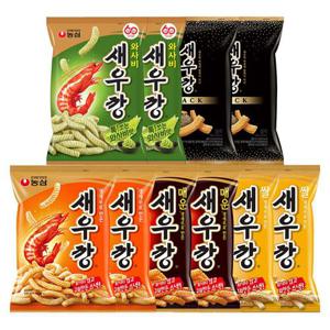 농심 새우깡 혼합 10개 (일반+매운+쌀+와사비+블랙 각 2개)