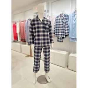 갤러리아_네이비 코트나 프리미엄 체크 남성 잠옷 TAEMPJ712 NY