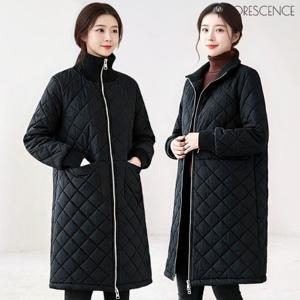 [플로레센스]목터틀퀼팅누빔롱패딩