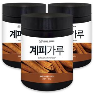 [헬로우그린] 베트남 계피가루 분말 천연 향신료 250g, 3개