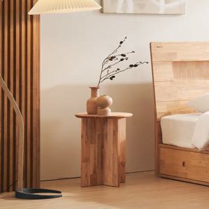 핀란디아 로하스 참죽나무 원목 사이드테이블 협탁 M