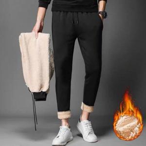 기모바지 겨울팬츠 슬랙스 밴딩 여성 남성 방한 양털 조거팬츠 안감 퍼 바지 겨울 기모