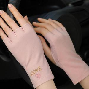 [루즈루나] 에이지 여성 여름 운전장갑 자외선차단 손가락없는장갑 손가락장갑