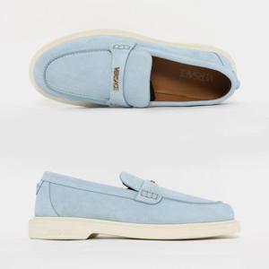 베르사체 메두사 백로고 줄리아노 스웨이드 남성 로퍼 1017591 1A13408 1VE80