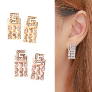 지베르니 14Kgp 화려한 명품 패션 볼드 하객패션 오피스룩 귀걸이 US194_ US198