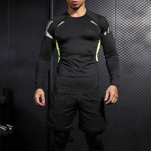 남자 운동 트레이닝 상의 헬스복 머슬핏 긴팔 티셔츠