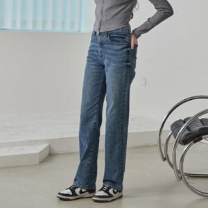 [P]인디고랩 여성 에버데일리 세미와이드핏 스판데님_6020MI