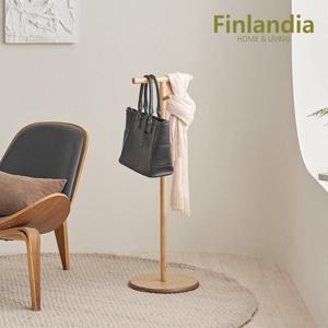 핀란디아 엘라인 원목 가방걸이 스탠드 행거