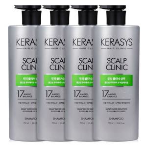 [케라시스] 두피 클리닉 샴푸/컨디셔너750ml X 4개 중건성 두피 비듬케어