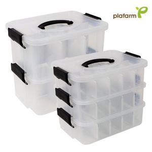 다용도미니리빙박스 레고정리함 장난감정리함 1호3단+2호2단+전용칸막이세트