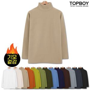 [탑보이] 데일리 오버핏 기모 반폴라티 (LW088)