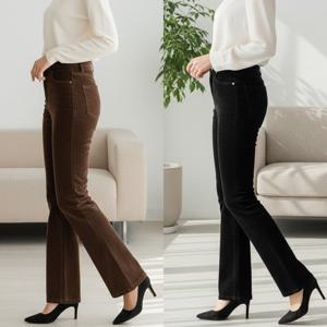 디자이어로즈 / 여성 하이웨스트 코듀로이 부츠컷 팬츠 2color 골덴 나팔바지