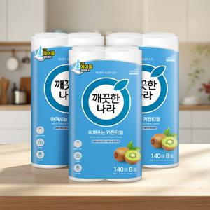 깨끗한나라 아껴쓰는 키친타올 140매 8롤x3팩