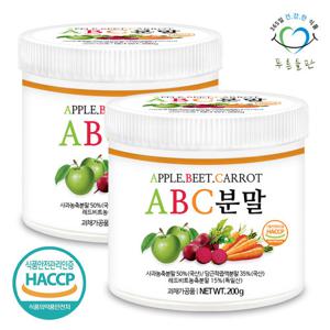 [푸른들판] ABC 주스 분말 가루 200gx2통 에이비씨 사과 비트 당근 과일 야채 파우더